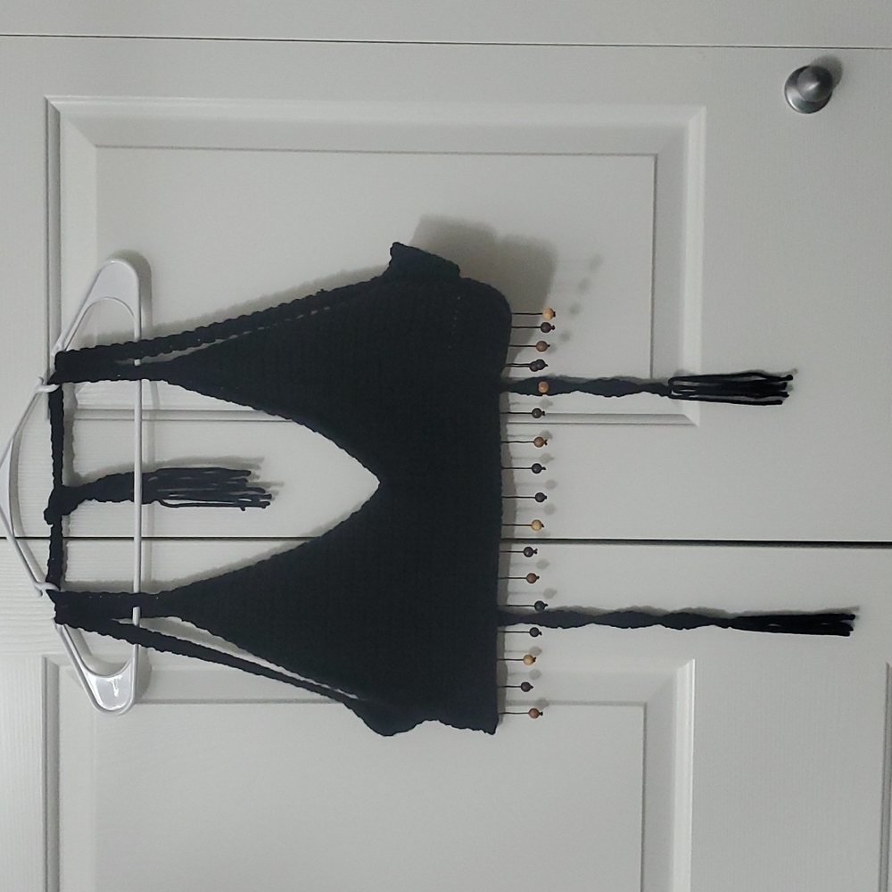 Homemade crochet swim top